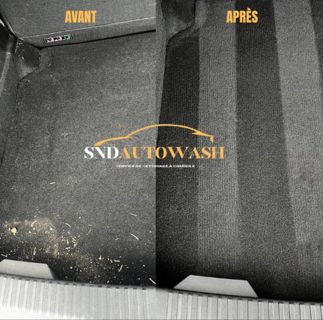 Coffre - Transformation Avant/Après — nettoyage intérieur voiture Saint-Malo par SNDAUTOWASH